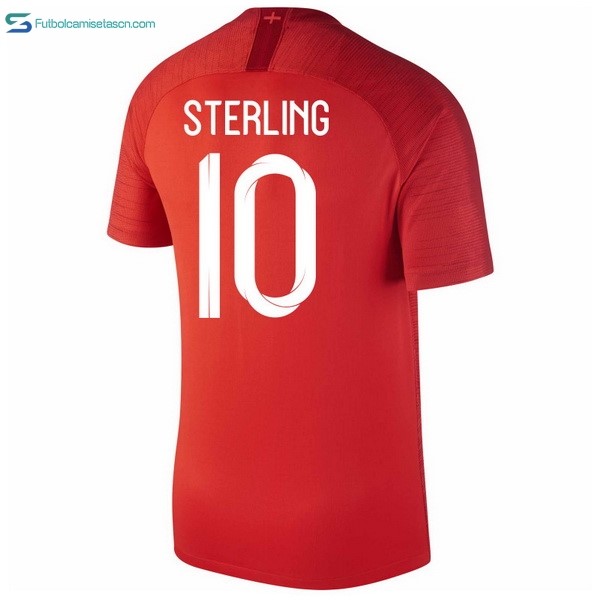 Camiseta Inglaterra 2ª Sterling 2018 Rojo